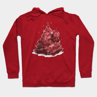 Kurent sledding christmas tree Hoodie